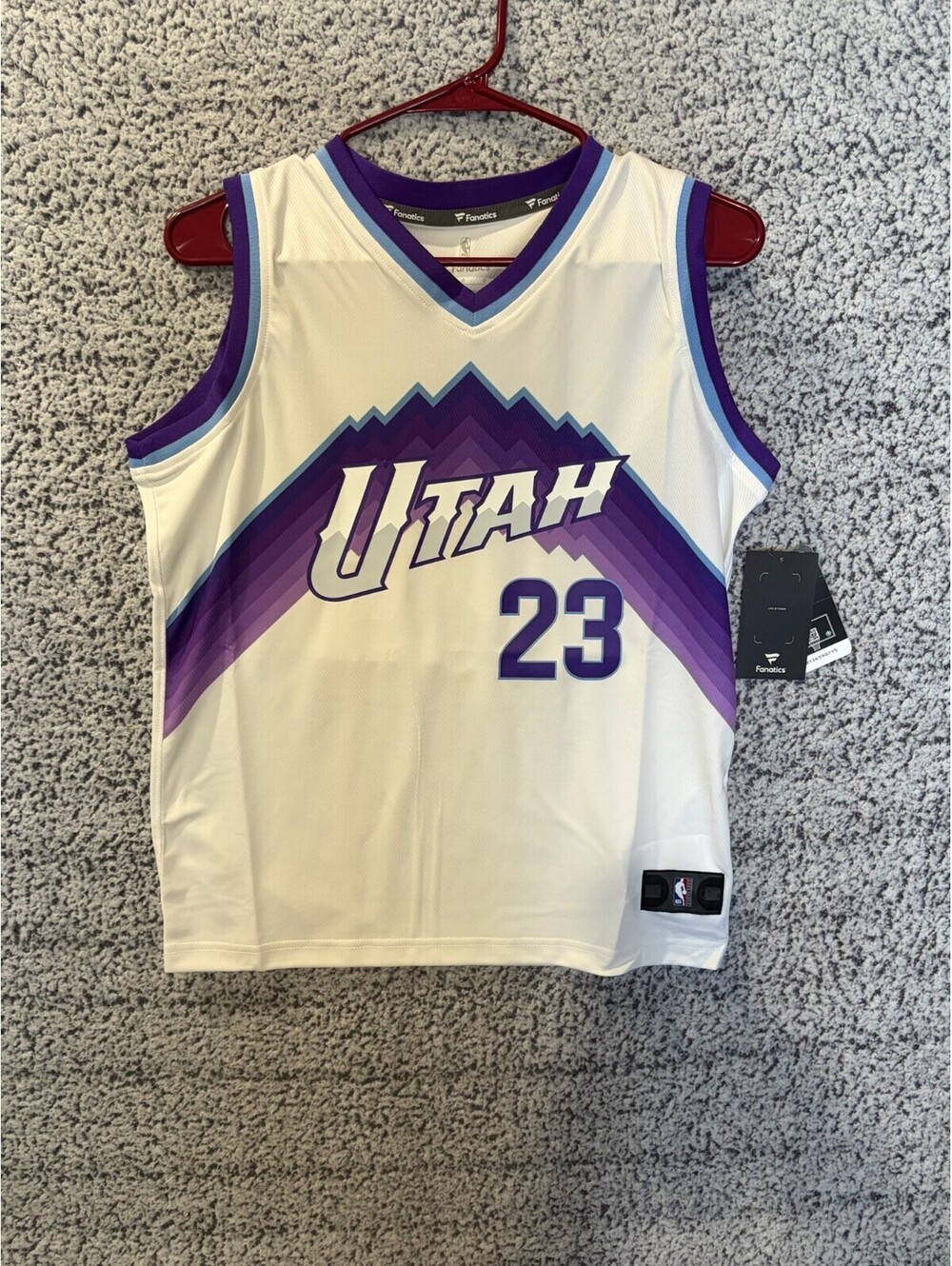 Lauri Markkanen #23 Utah Jazz Fanatics Fast Break Jersey Youth L NWT White